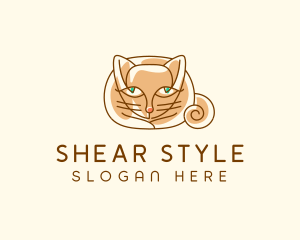 Siamese Cat Pet logo design