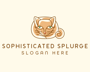 Siamese Cat Pet logo design