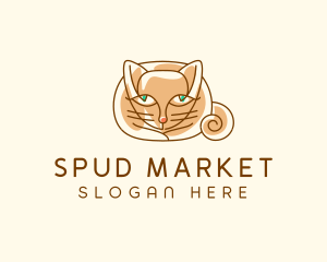 Siamese Cat Pet logo design