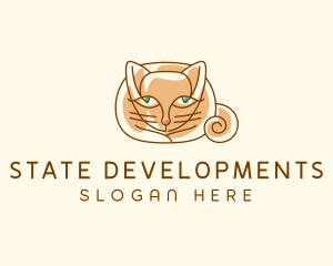 Siamese Cat Pet logo design