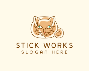 Siamese Cat Pet logo design