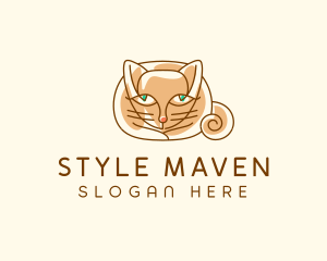 Siamese Cat Pet logo design