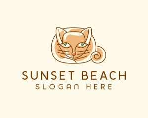 Siamese Cat Pet logo design