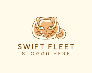 Siamese Cat Pet logo design