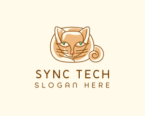 Siamese Cat Pet logo design