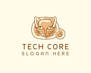 Siamese Cat Pet logo design