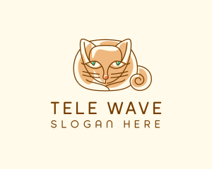 Siamese Cat Pet logo design