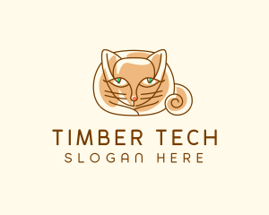 Siamese Cat Pet logo design