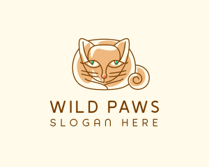 Siamese Cat Pet logo design