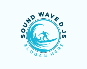 Surfer Surfing Man logo design