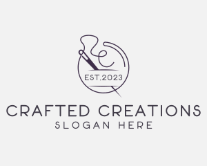 Fashion Tailoring Thread Needle logo design