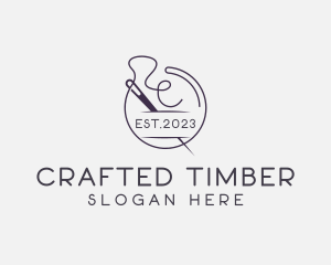 Fashion Tailoring Thread Needle logo design