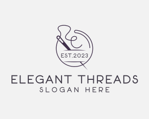 Fashion Tailoring Thread Needle logo design