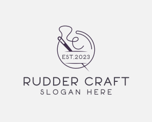 Fashion Tailoring Thread Needle logo design