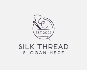 Fashion Tailoring Thread Needle logo design