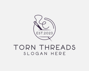 Fashion Tailoring Thread Needle logo design