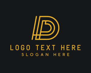 Outline Letter D Business Enterprise logo design