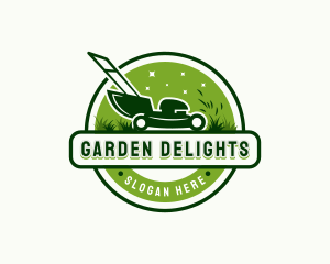 Grass Lawn Mower Cutter logo design