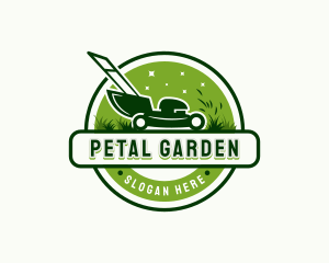 Grass Lawn Mower Cutter logo design