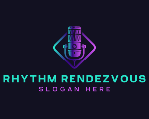 Audio Podcast Mic logo design