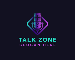 Audio Podcast Mic logo design