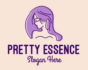 Purple Pretty Woman Girl logo