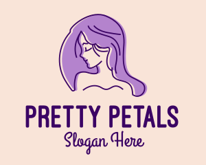 Purple Pretty Woman Girl logo