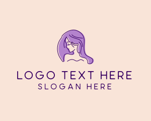 Purple Pretty Woman Girl logo