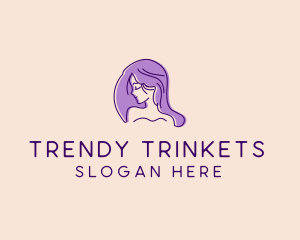 Purple Pretty Woman Girl logo