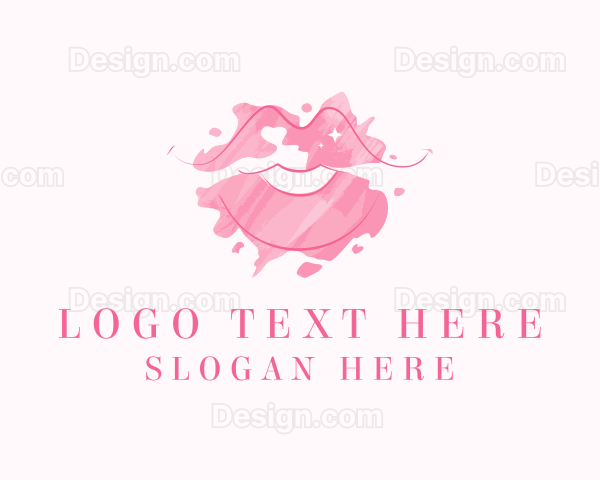 Feminine Lips Makeup Logo