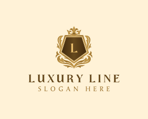 Pentagon Luxury Crest logo design