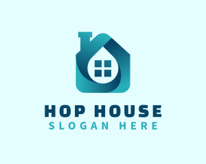 Gradient House Window logo design