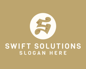 Elegant Brown Letter S logo design