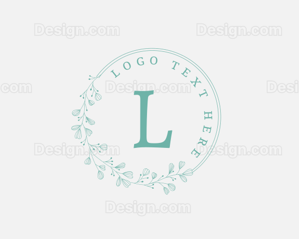 Organic Floral Wreath Logo