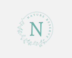 Organic Floral Wreath  logo design