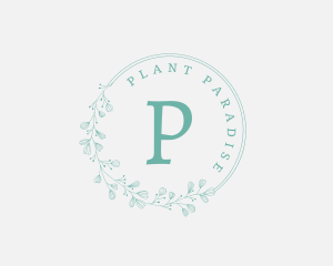 Organic Floral Wreath  logo design