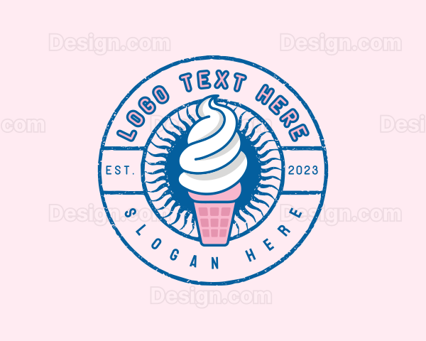 Sundae Creamery Dessert Logo