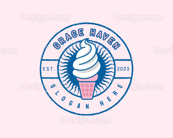 Sundae Creamery Dessert Logo