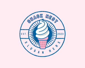 Sundae Creamery Dessert logo design