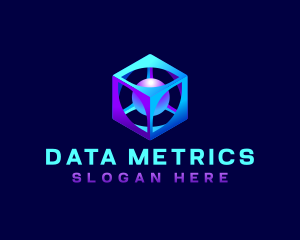 Data Cube Artificial Intelligence logo design