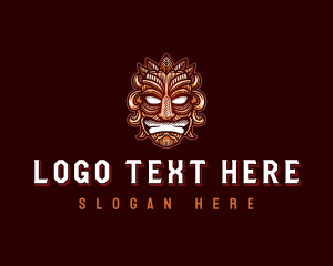 Tribal Maori Mask logo