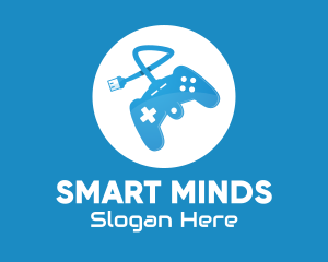 Blue Game Controller Logo