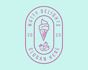 Strawberry Ice Cream Logo