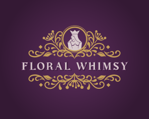 Royal Queen Floral Ornament logo