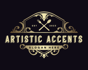 Elegant Restaurant Shield logo design