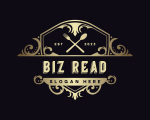 Elegant Restaurant Shield logo design