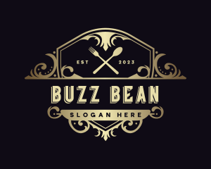 Elegant Restaurant Shield logo design