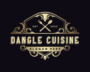 Elegant Restaurant Shield logo design