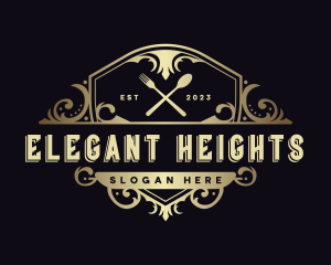 Elegant Restaurant Shield logo design