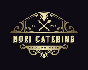 Elegant Restaurant Shield logo design